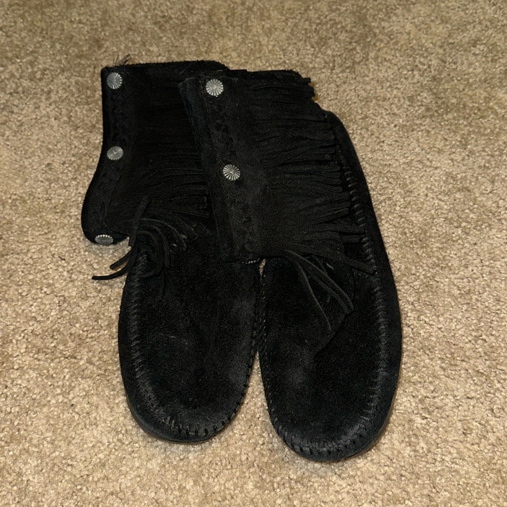 Minnetonka boots! Worn